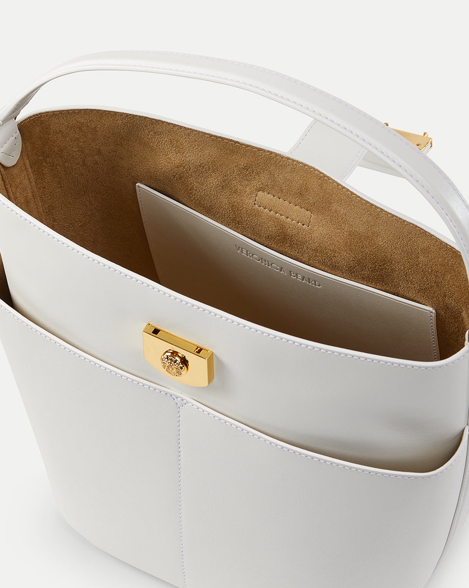 LARGE CREST LOCK BUCKET BAG - 4