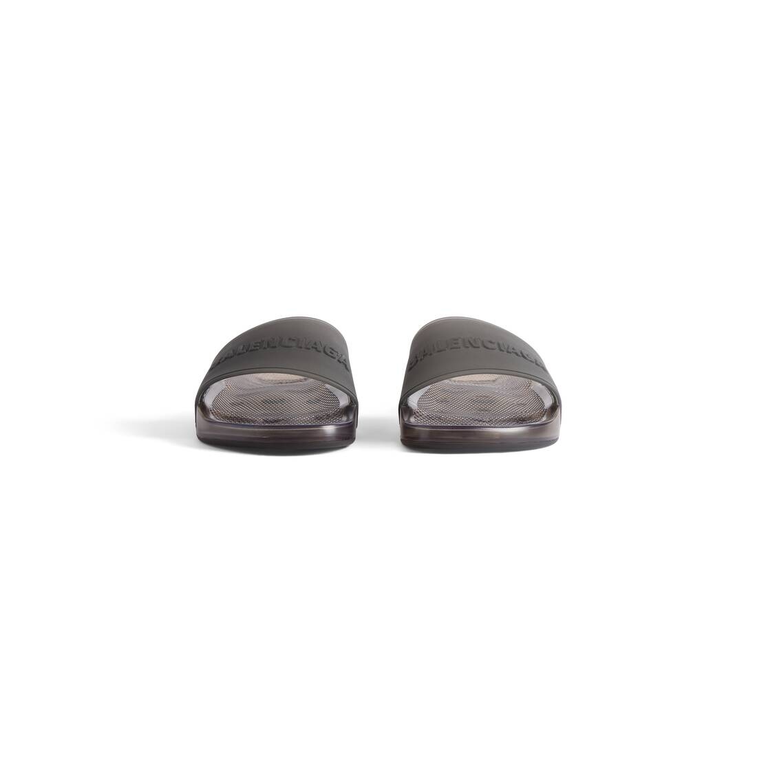 Men's Pool Transparent Slide Sandal  in Black - 3