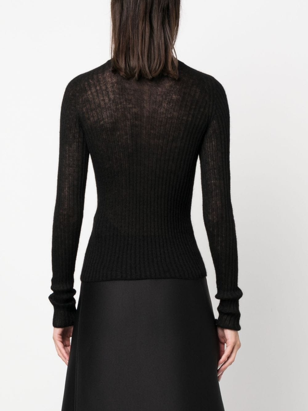 high-neck ribbed-knit jumper - 4