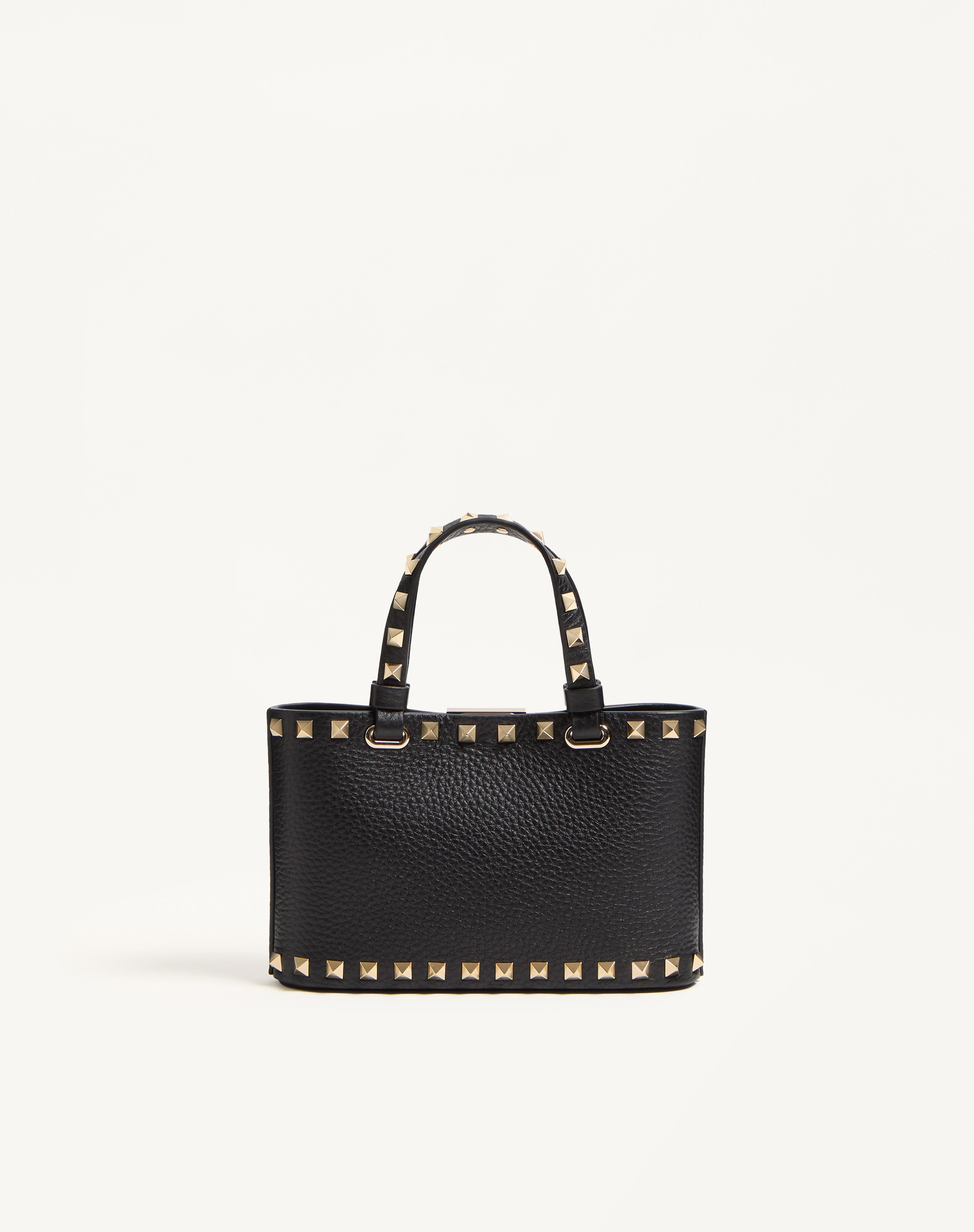 MINI ROCKSTUD SHOPPING BAG IN GRAINY CALFSKIN - 5