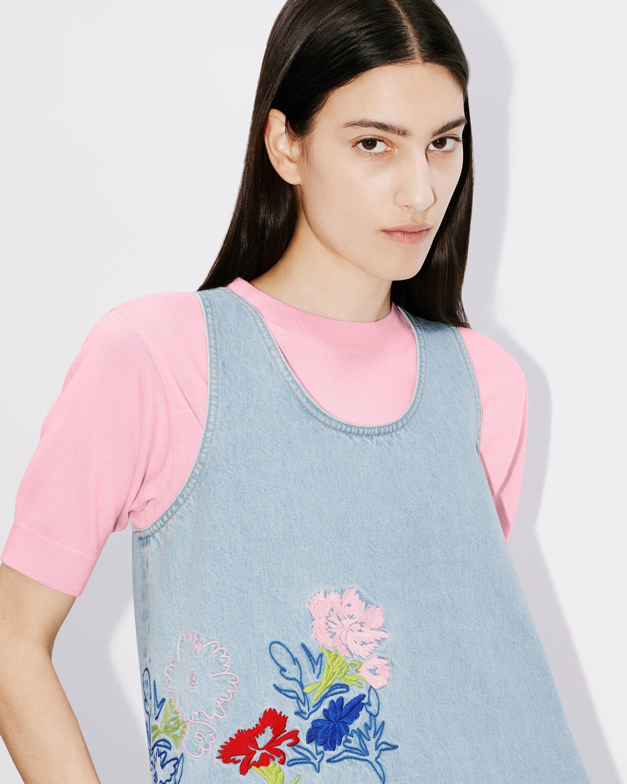 'KENZO Drawn Flowers' sleeveless embroidered dress - 6