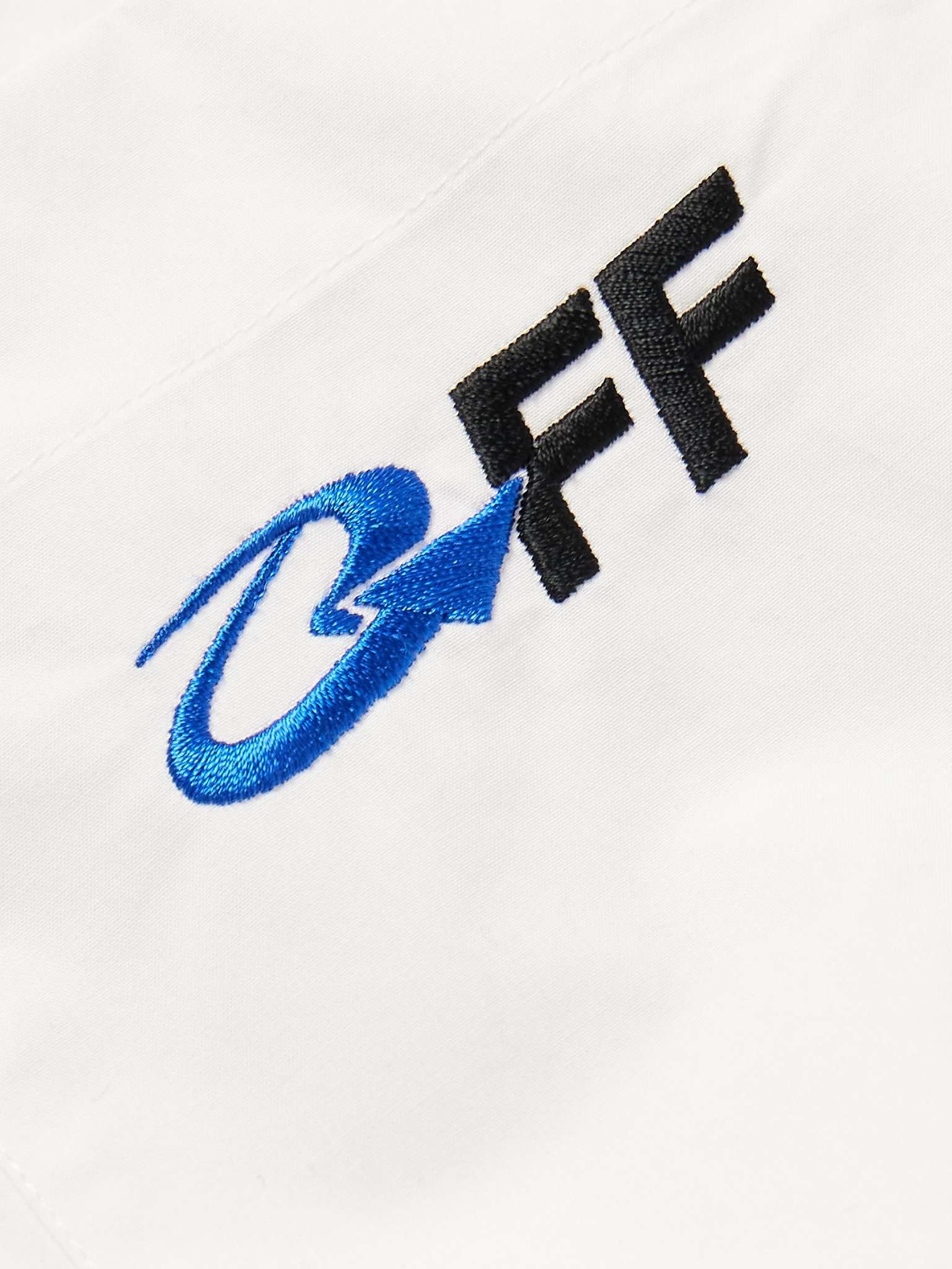 Camp-Collar Embroidered Printed Cotton-Poplin Shirt - 3
