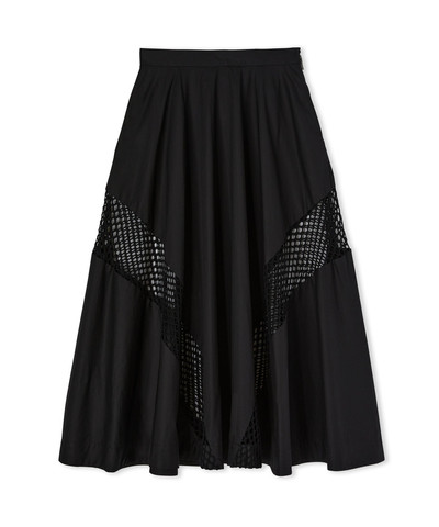 MSGM Cotton midi skirt with mesh details outlook