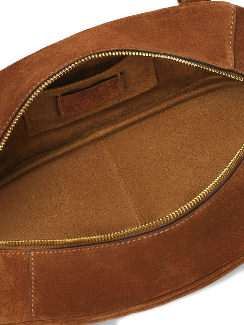 VERSACE TAG SUEDE SHOULDER BAG - 4