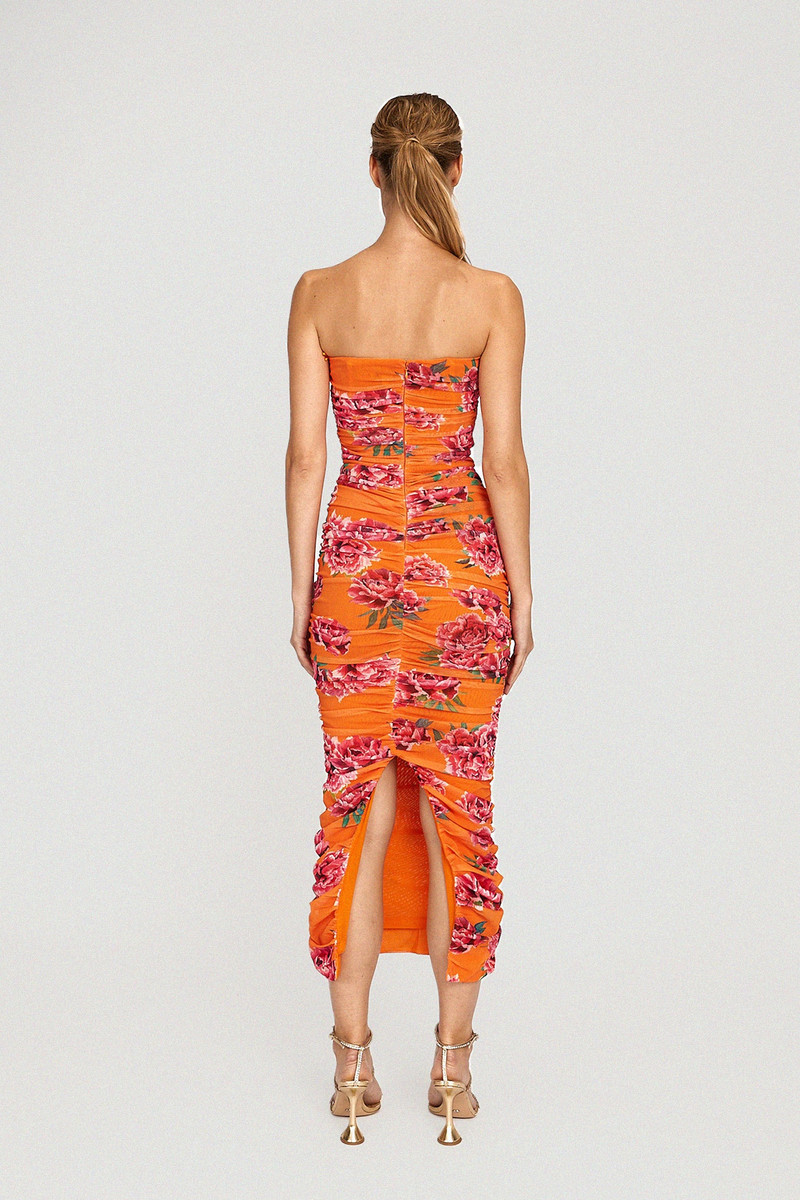 FARRAH RUCHED MIDI DRESS 4