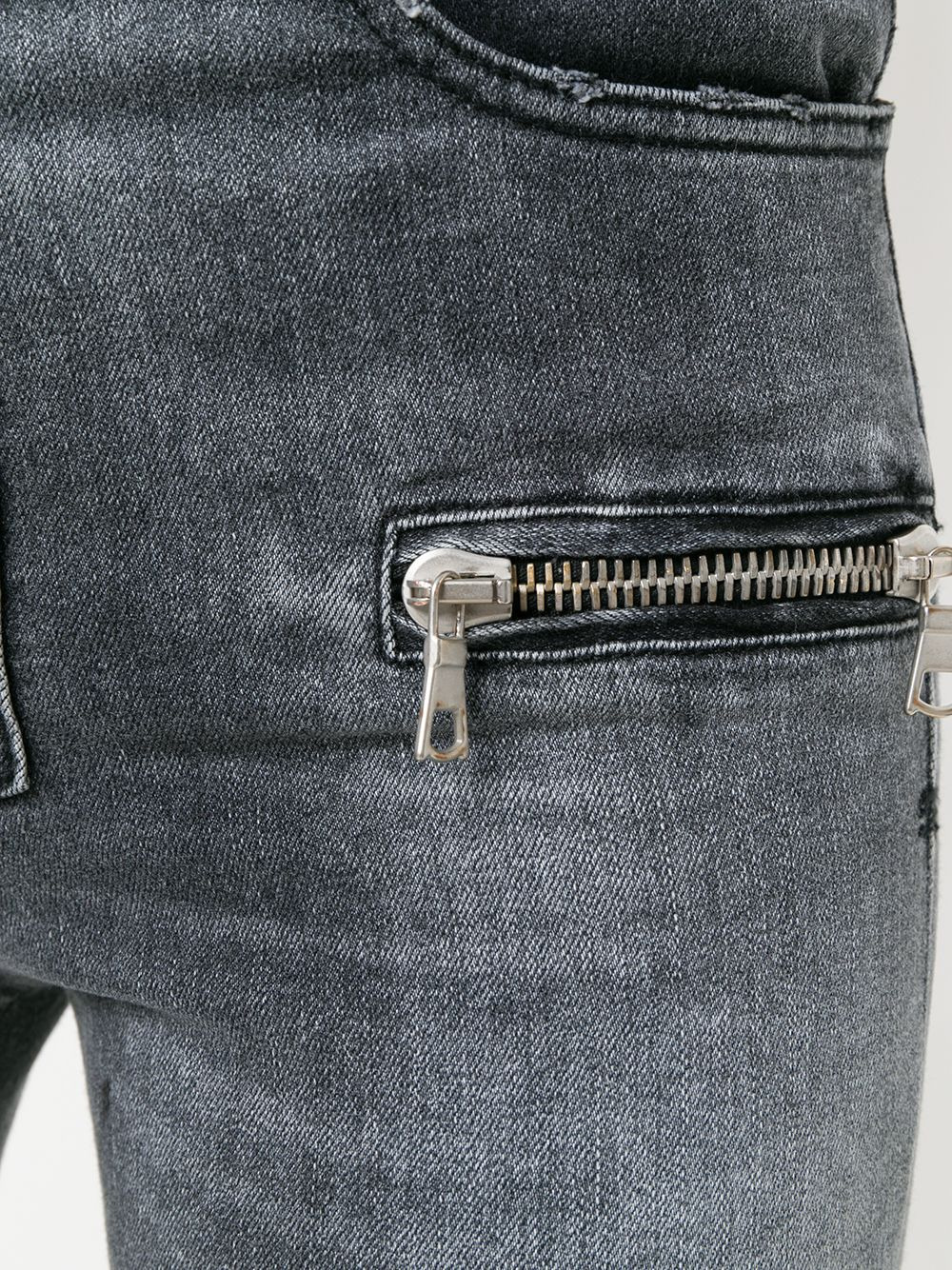 Lace-up cropped jeans - 5