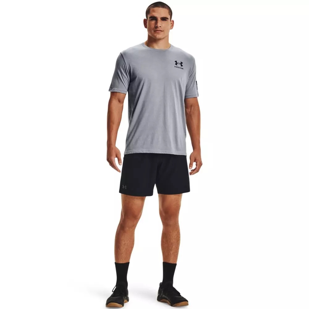 Men's Freedom Flag T-Shirt-Dk Grey - 3