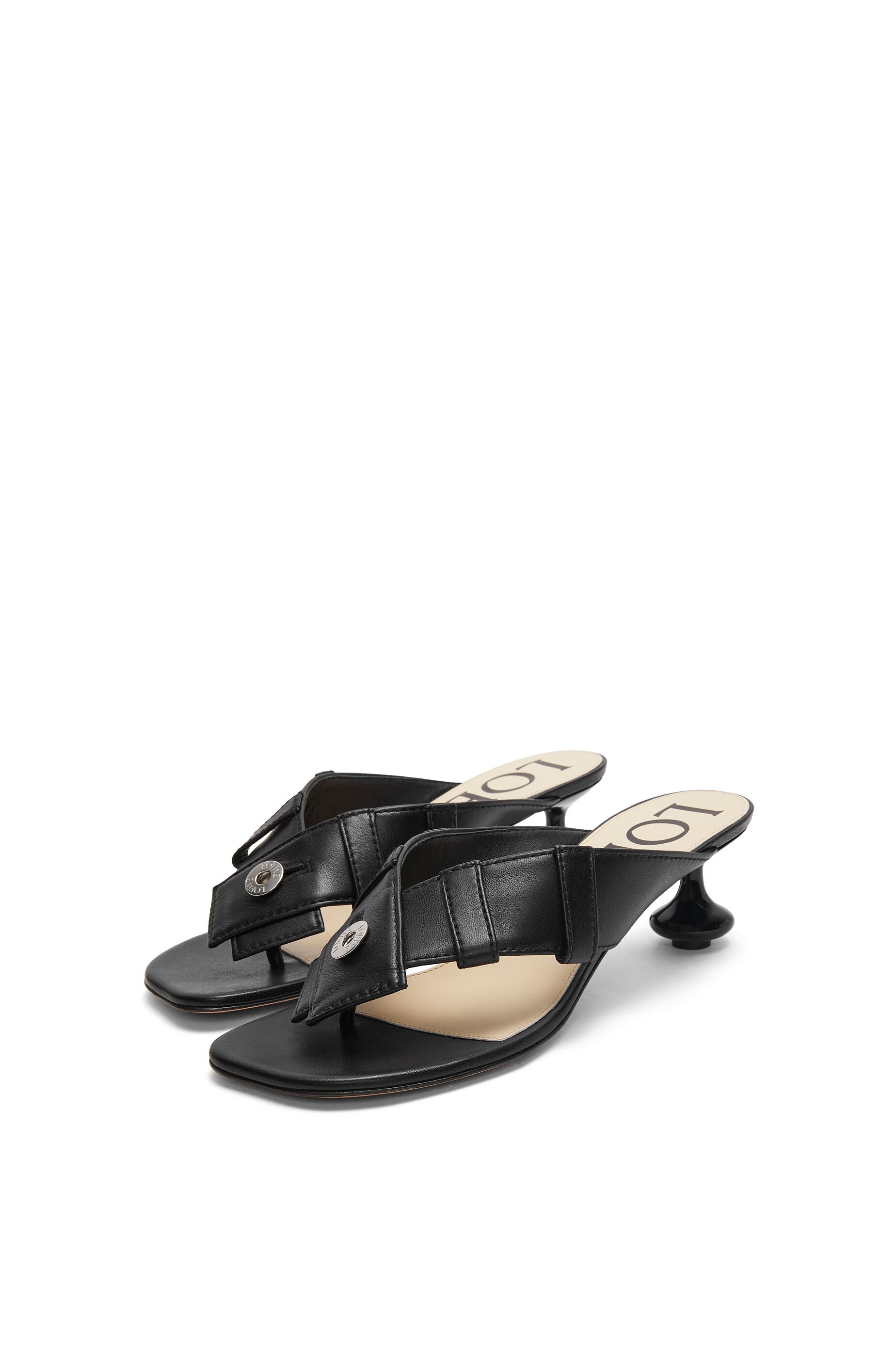 Toy Panta toe post heel sandal in lambskin - 3