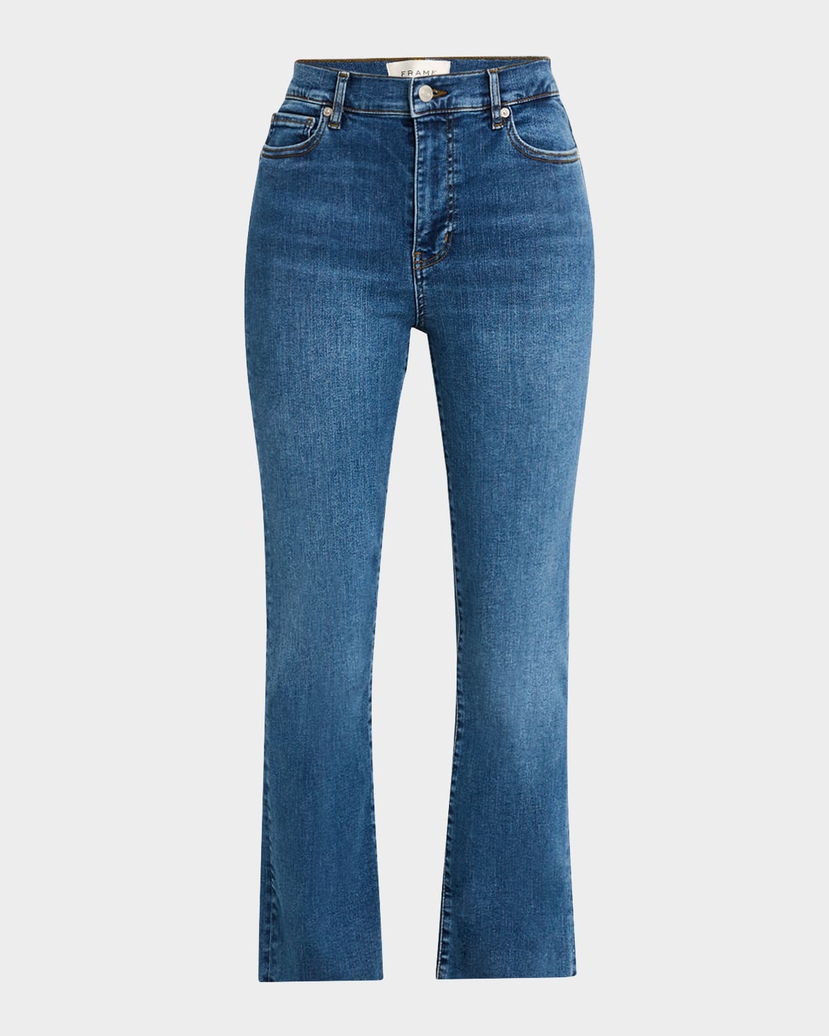 Le High Straight Raw Fray Jeans - 1