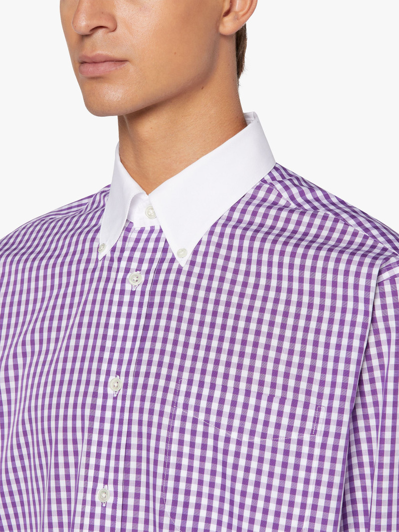 ROMA PURPLE CHECK BUTTON DOWN SHIRT | GSC-105 5