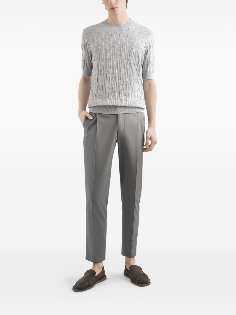 textured-knit short-sleeve top - 2