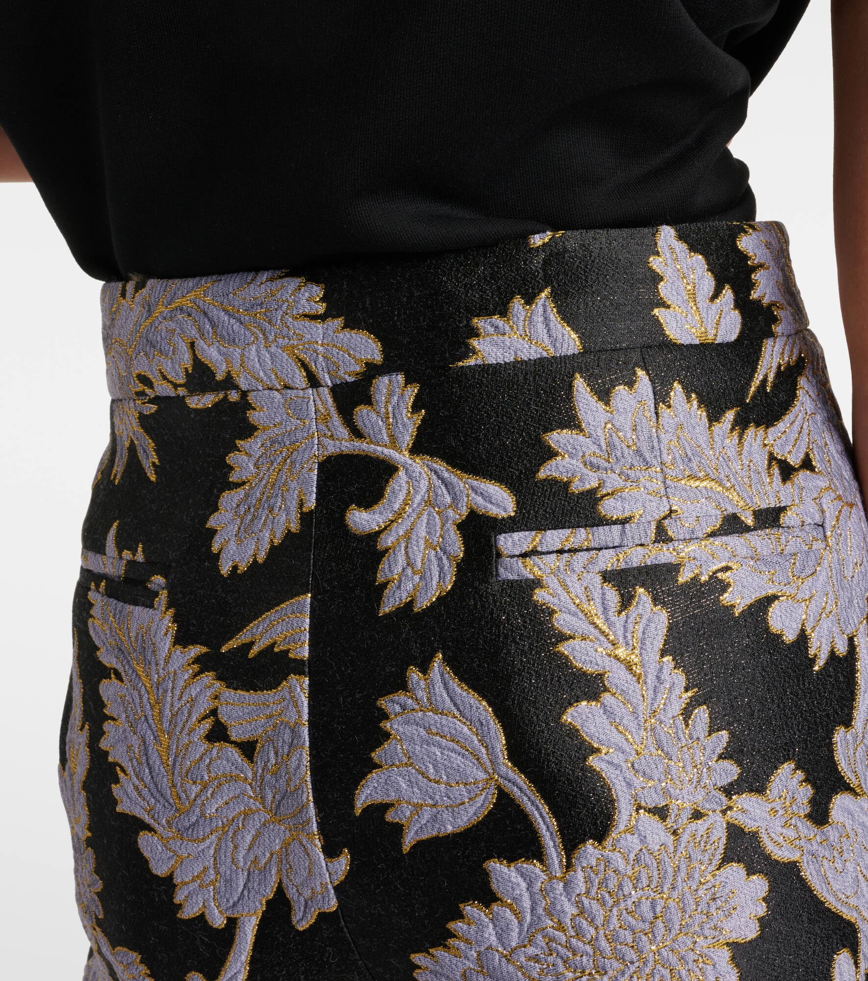 Saturday Night jacquard bootcut pants - 5