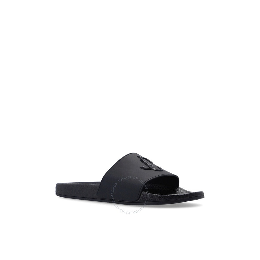 Jimmy Choo Port Black Rubber Slides - 4