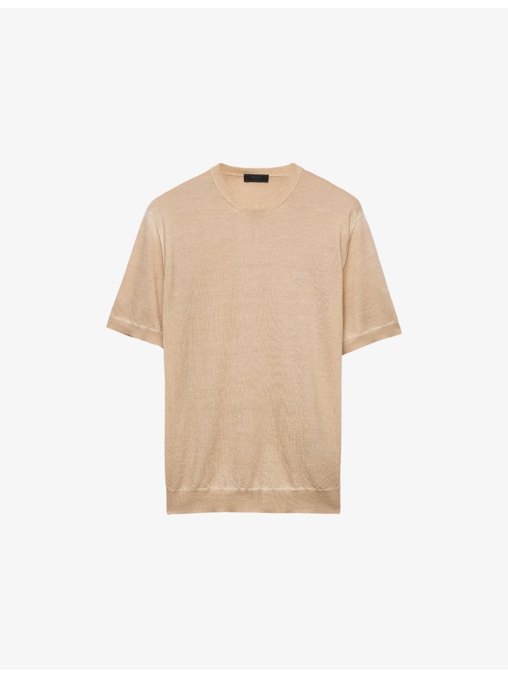 Crew-Neck Short-Sleeve Cashmere Knitted Jumper - 1