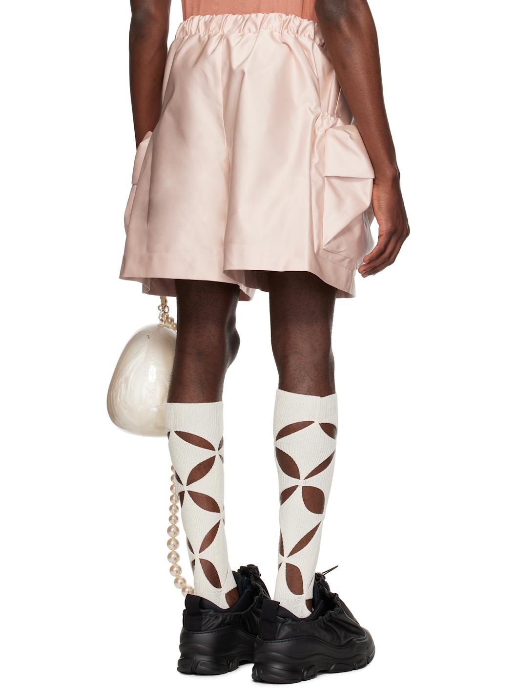 Pink Cargo Flap Shorts - 3
