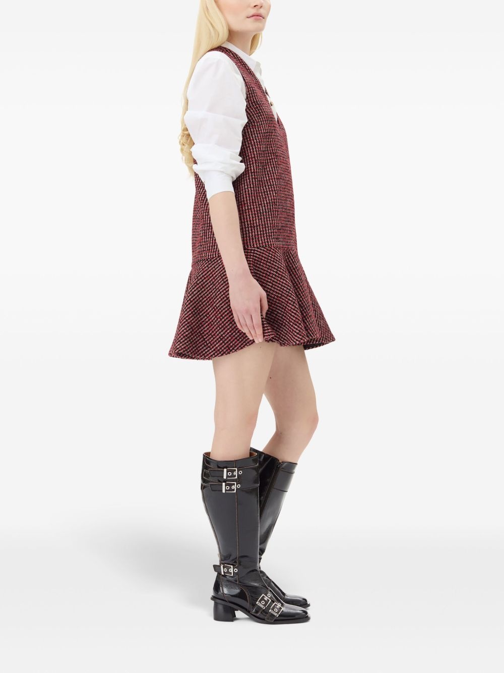 checked mini dress - 3
