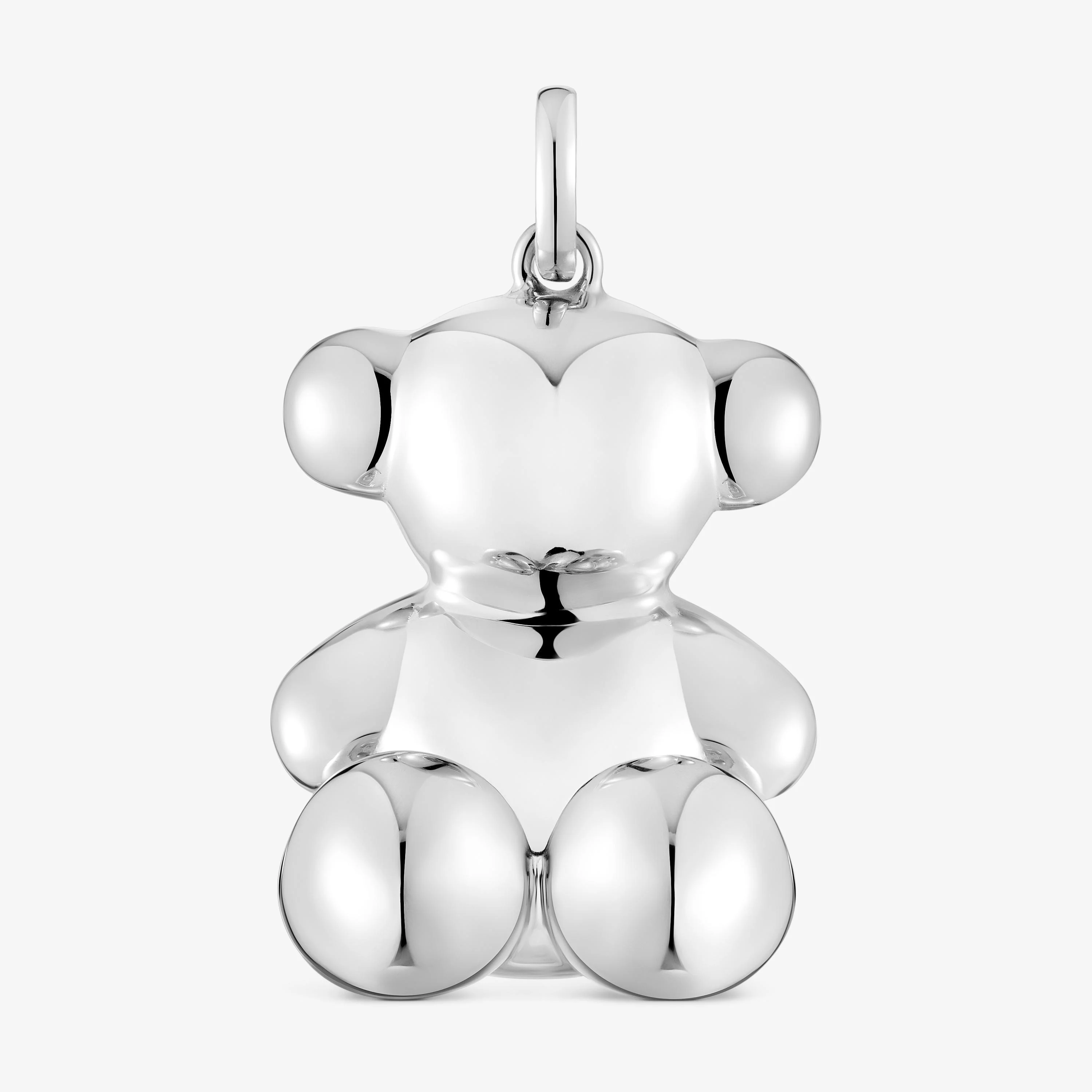 Extra large silver bear Pendant Bold Bear - 1