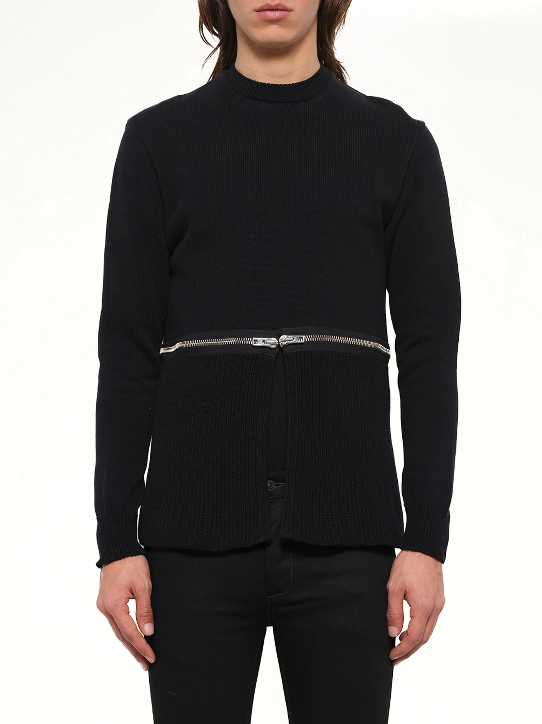 Podium Zip Pullover in Black - 1