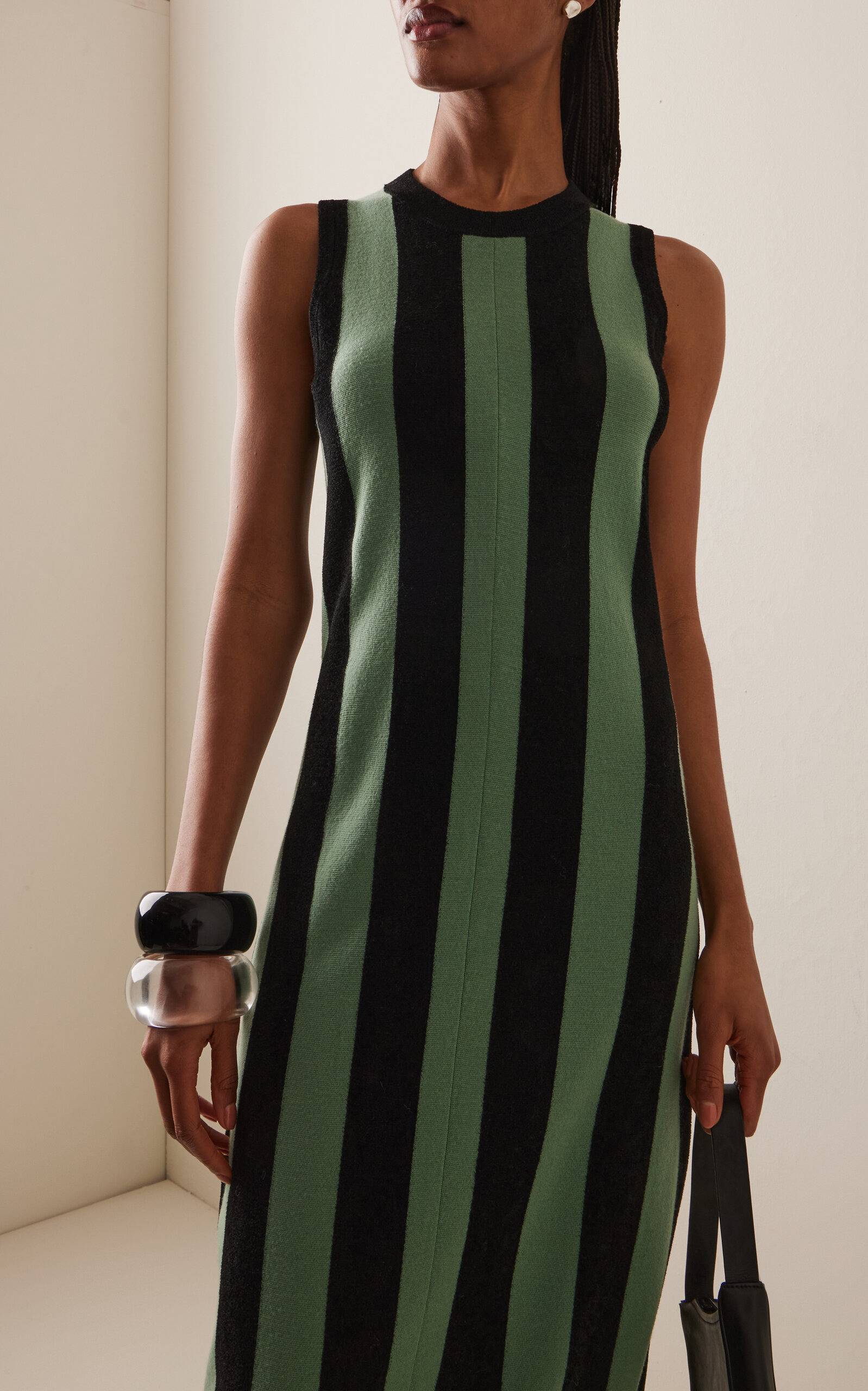 Jeanne Merino Wool Gown stripe - 3