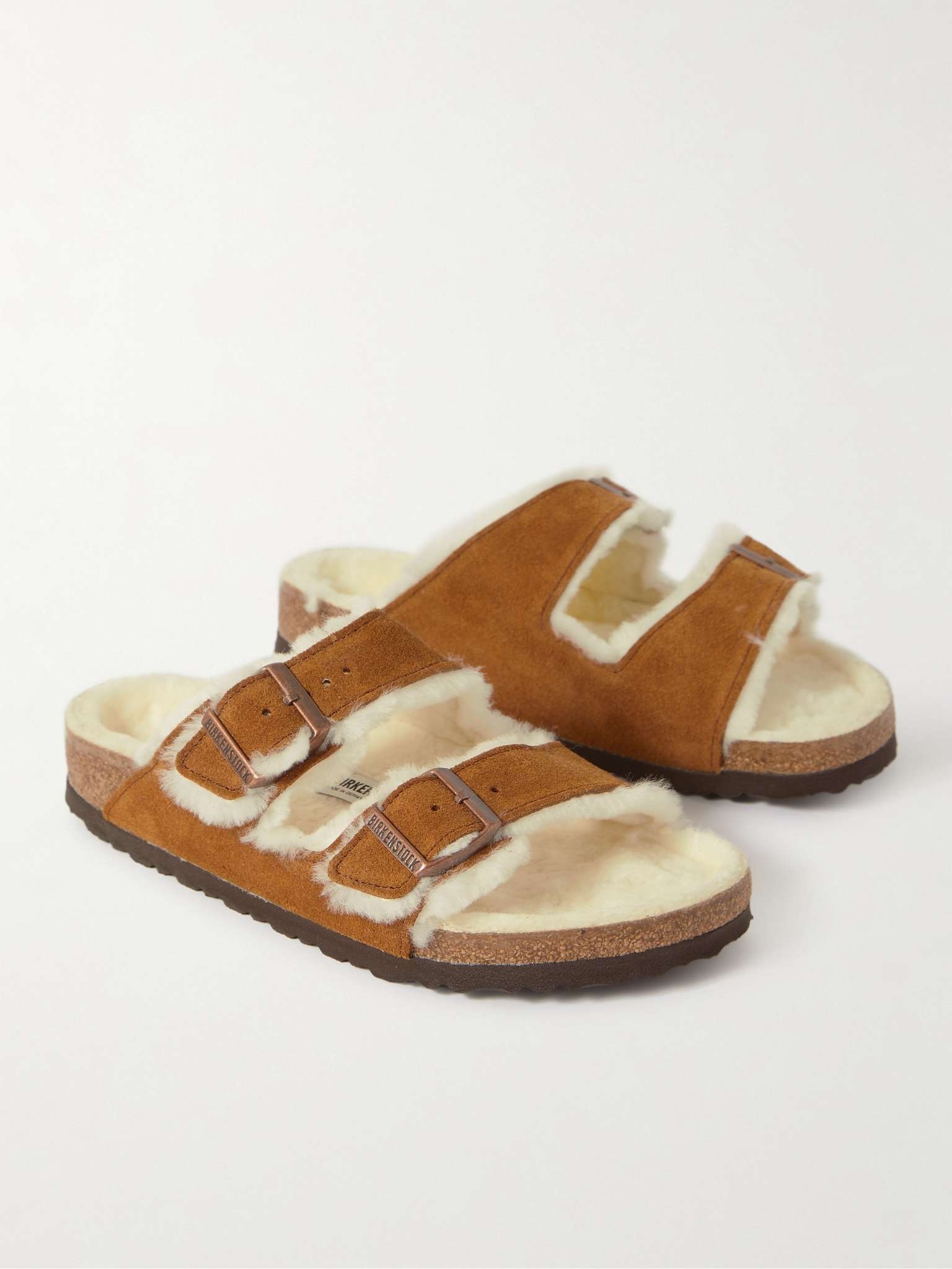 Arizona Shearling-Lined Suede Sandals - 3