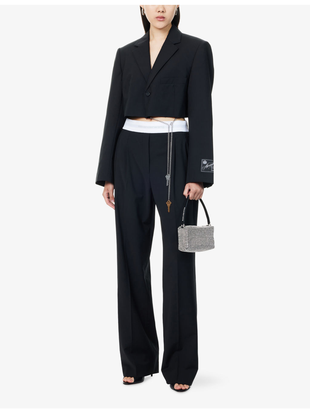 Pleated High-Rise Stretch-Wool Blend Trousers - 2