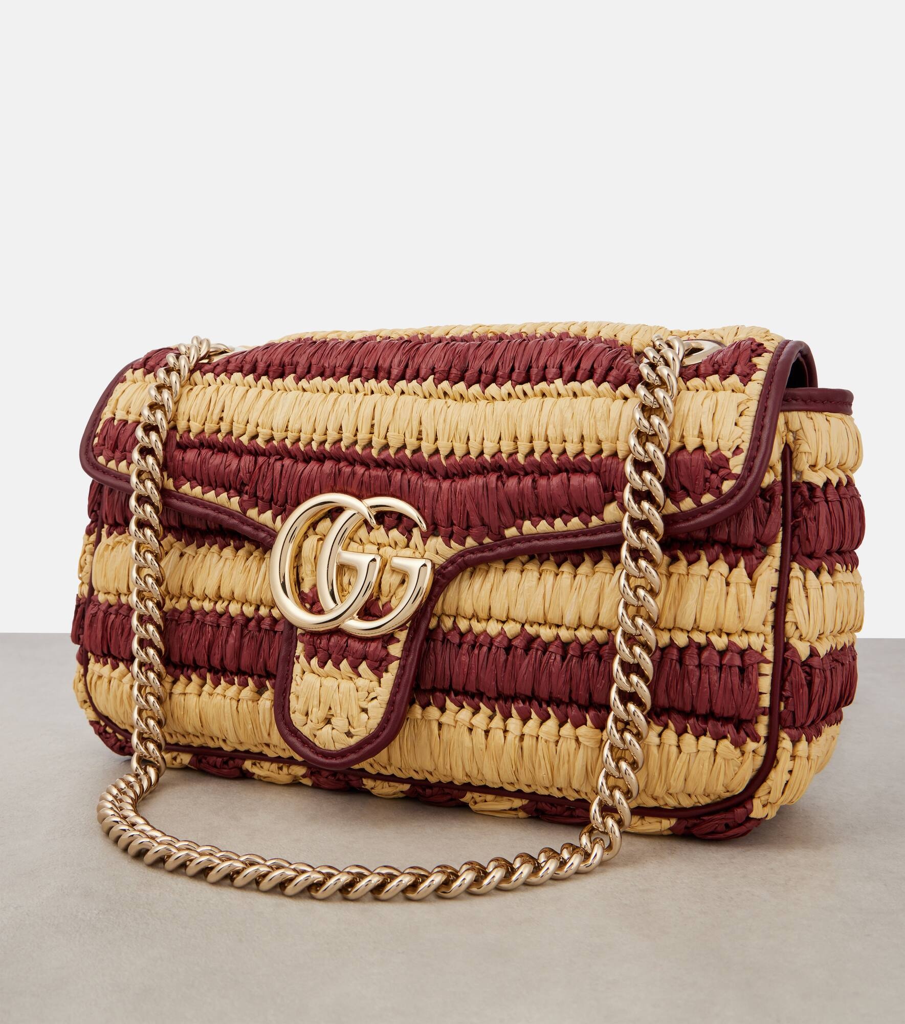 GG Marmont Medium woven shoulder bag - 6