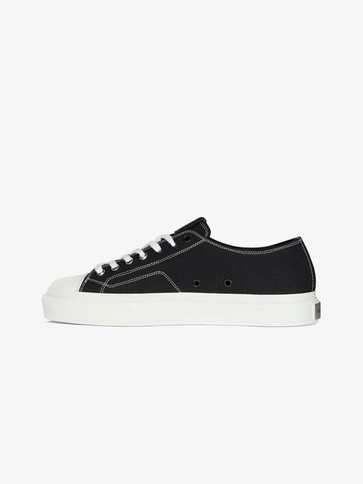 SNEAKERS CITY IN CANVAS AND GRAINED LEATHER - 4