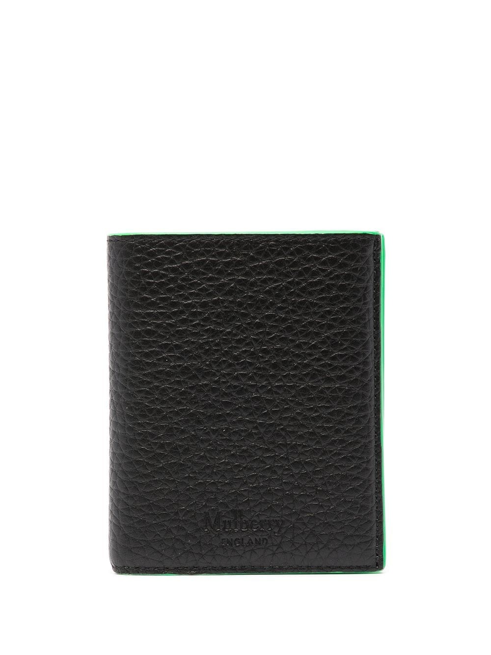 grained leather trifold wallet - 1