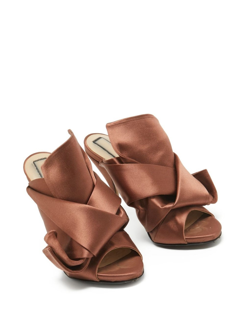 N°21 120mm knotted satin sandals outlook