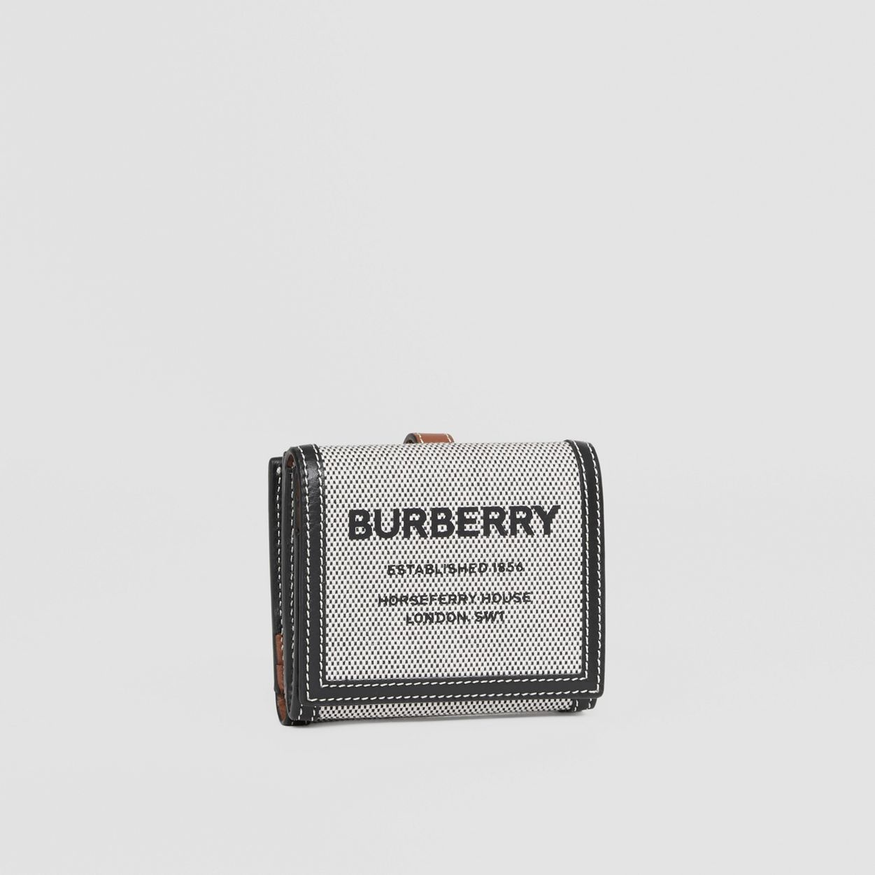 Horseferry Print Cotton Canvas Folding Wallet - 4