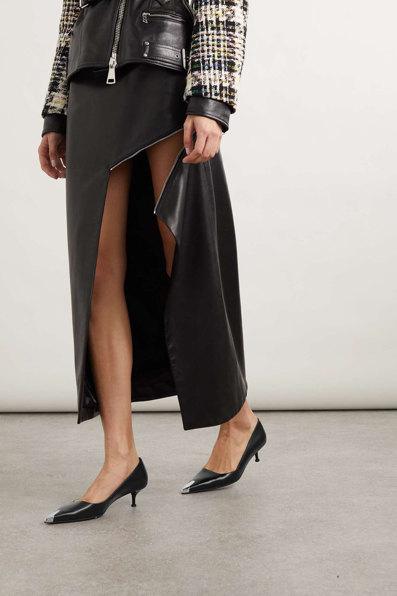 Alexander McQueen Punk embellished leather pumps outlook