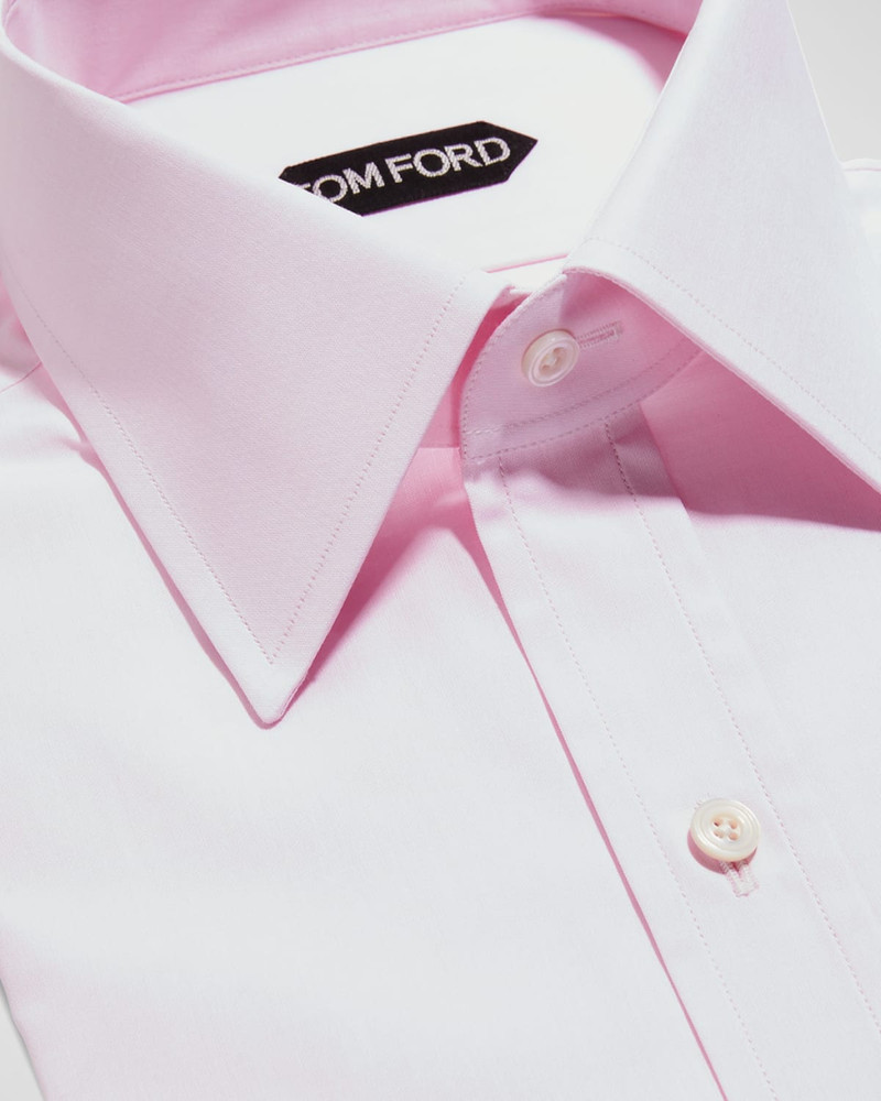 TOM FORD Men's Solid Point Collar Dress Shirt outlook