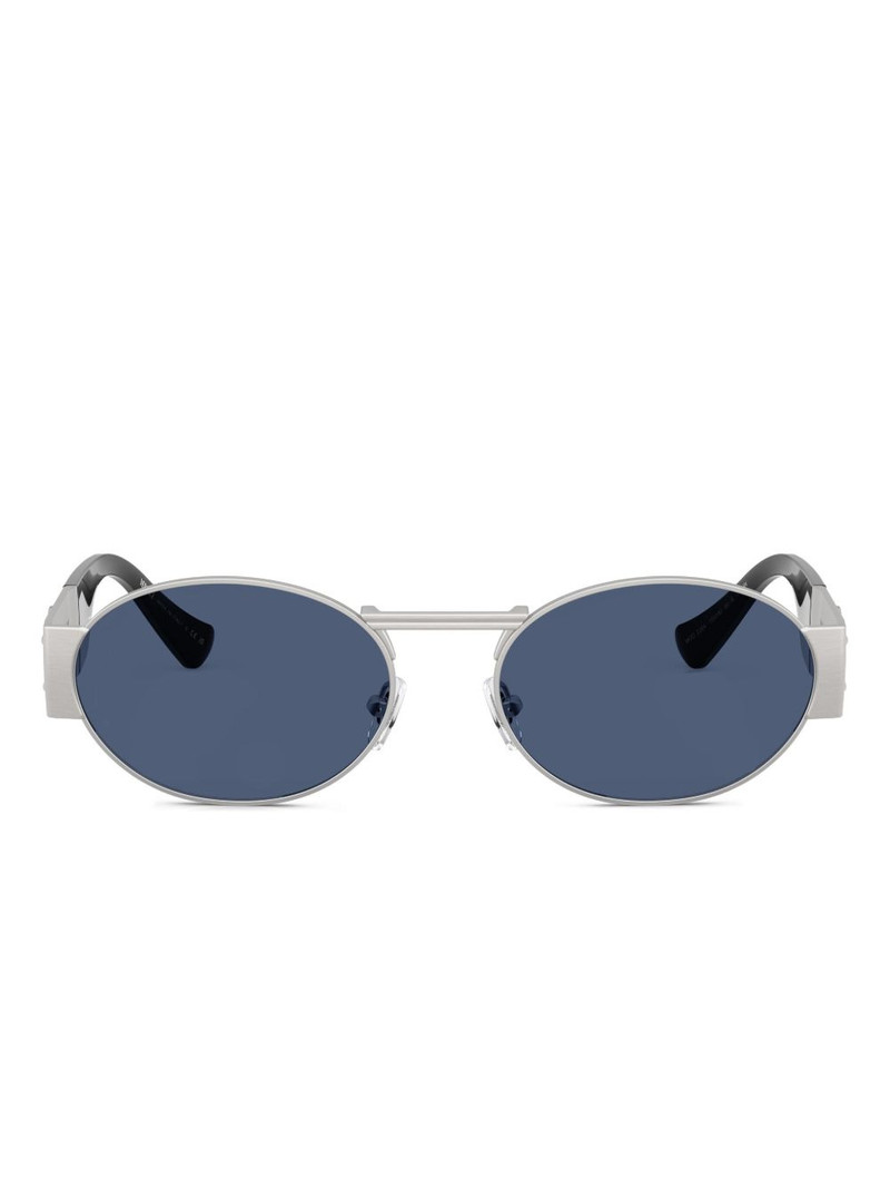 medusa-detail round-frame sunglasses 1