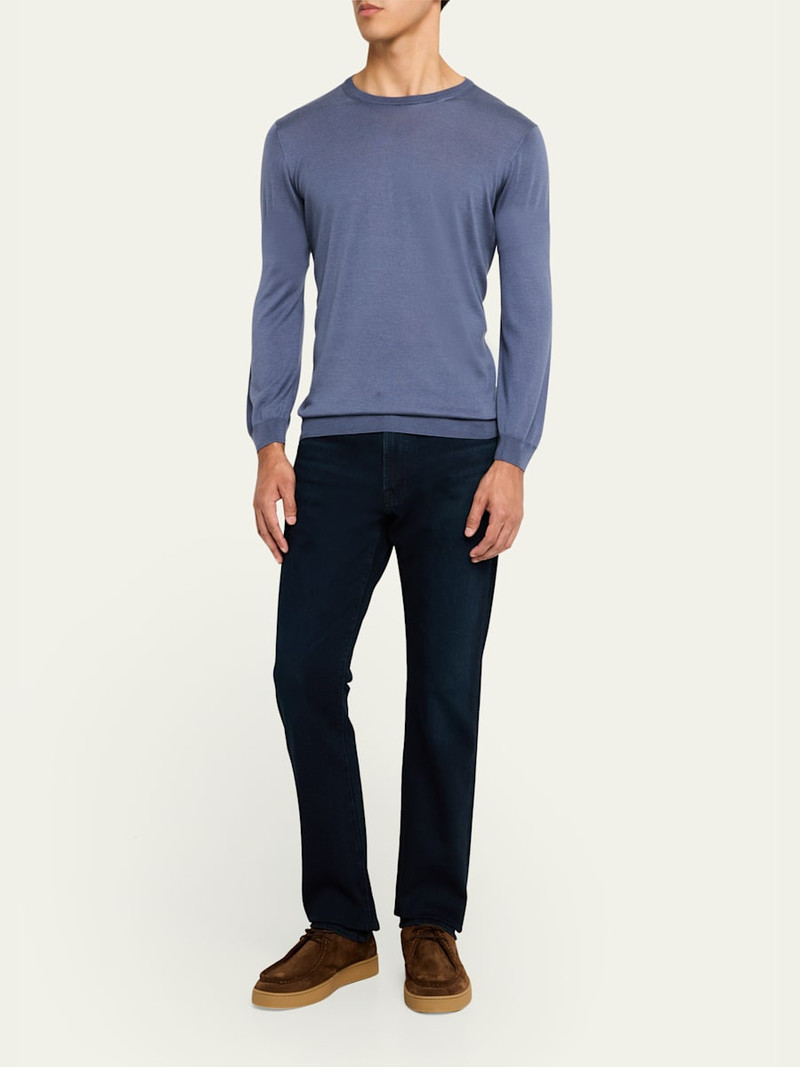 GIORGIO ARMANI Men's Cotton and Silk Crewneck Sweater outlook