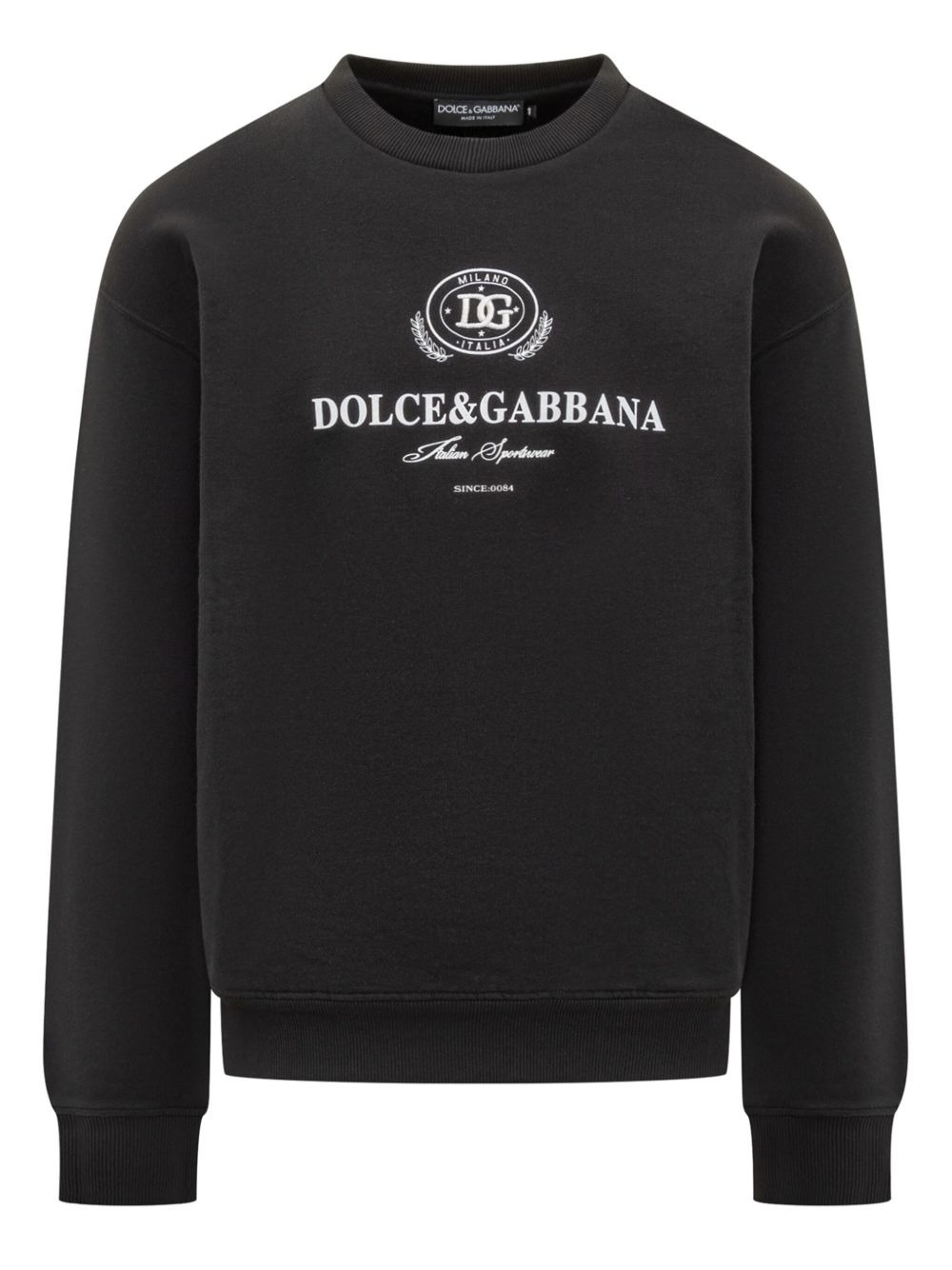 logo-embroidered crew-neck sweatshirt - 1