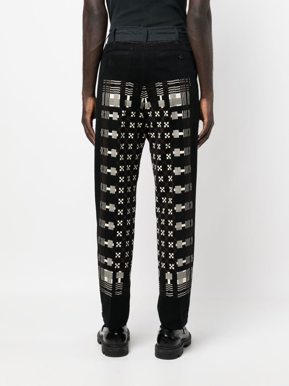 graphic-print tapered-leg trousers - 4
