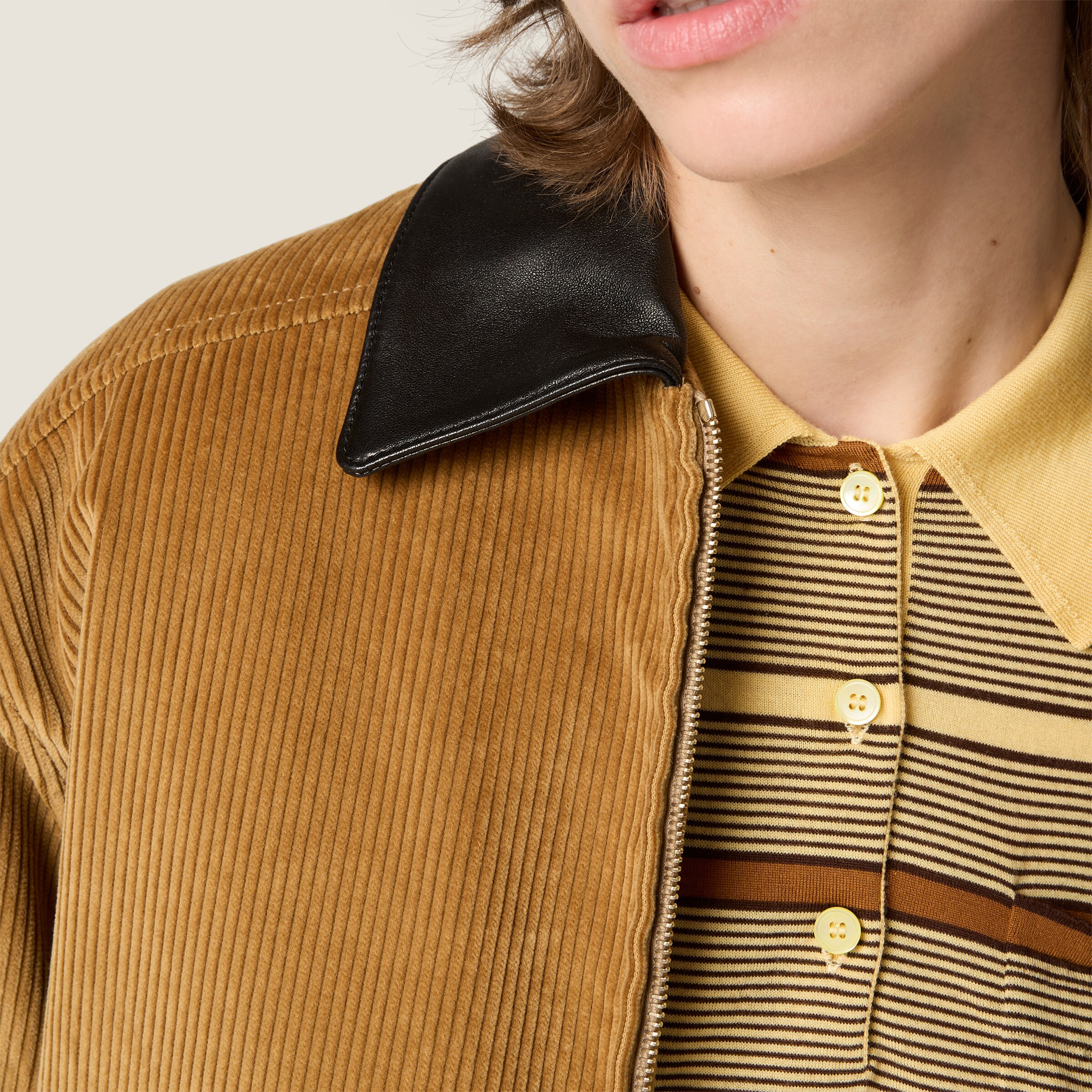 Padded corduroy blouson - 4