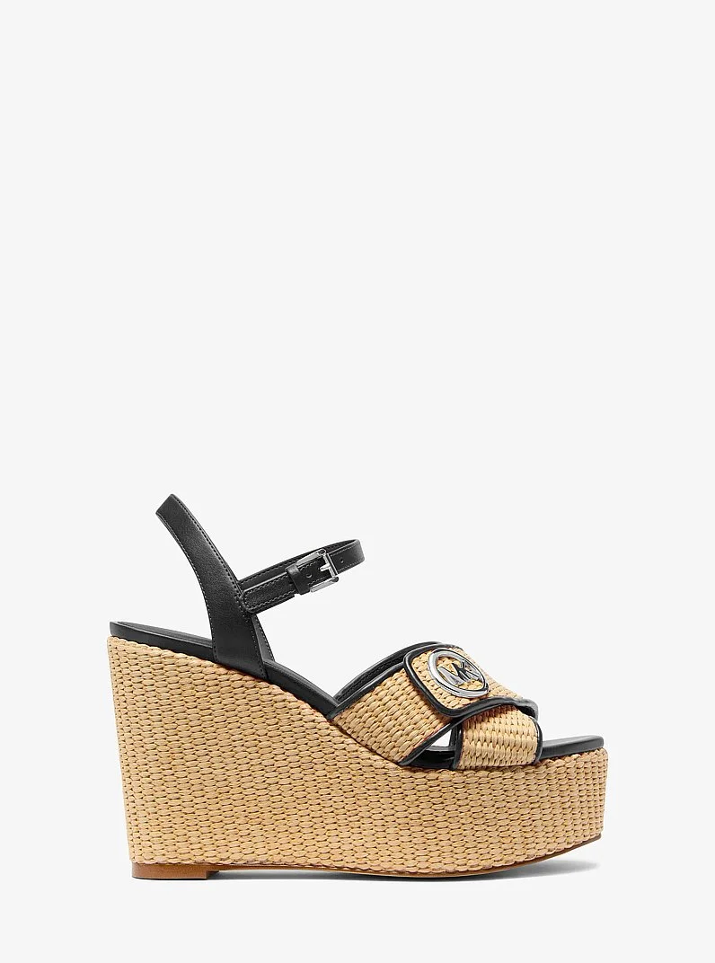 Hannah Straw Wedge Sandal - 1