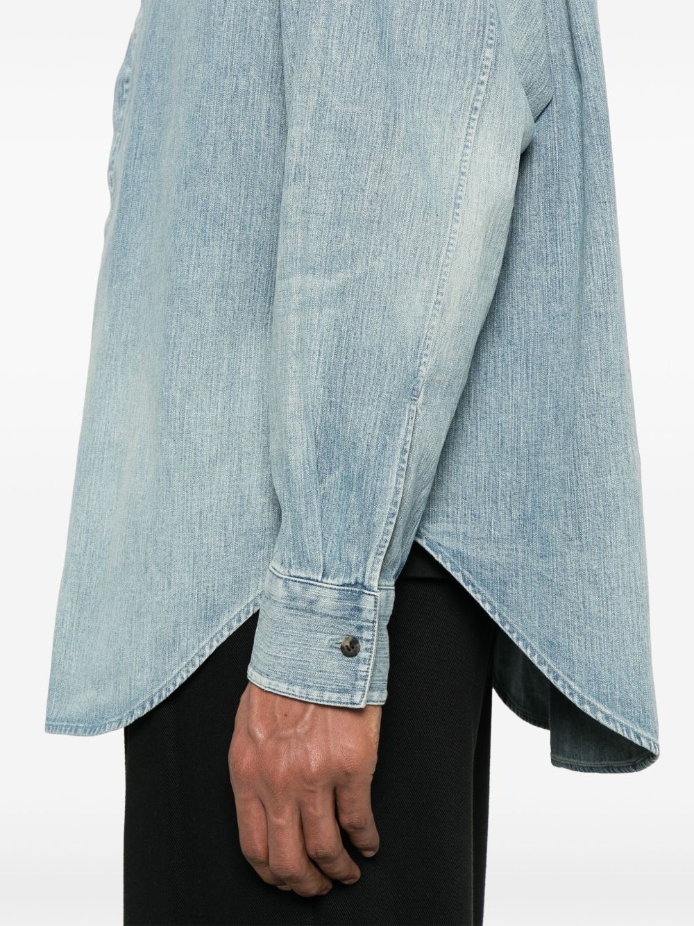 button-up denim shirt - 5