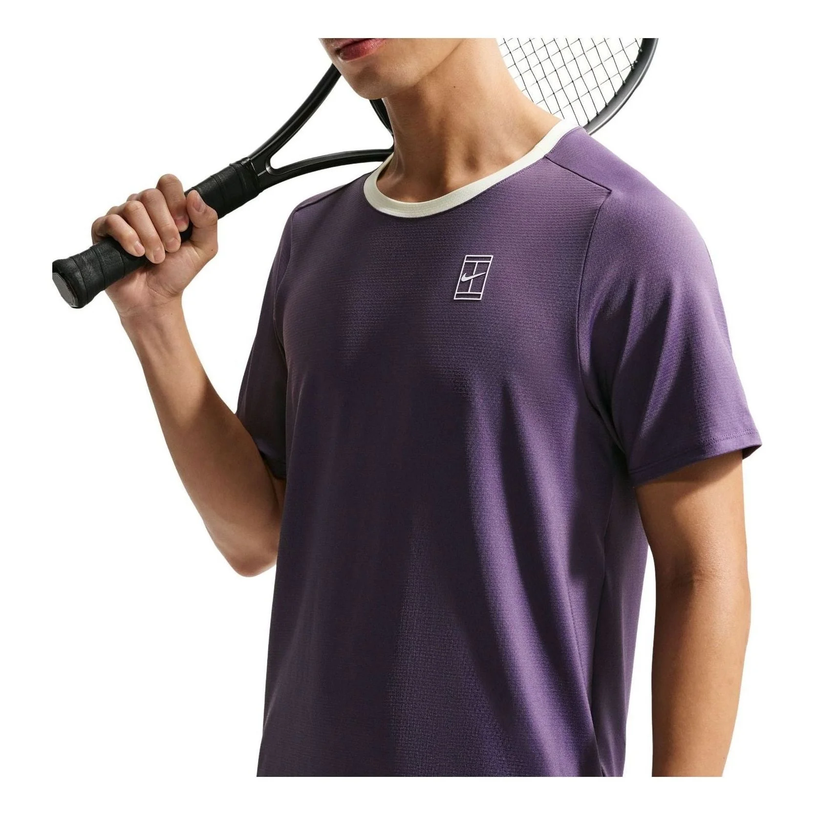 Nike Court Advantage Dri-FIT T-Shirt 'Dark Raisin Volt Tint White' FZ6911-573 - 1