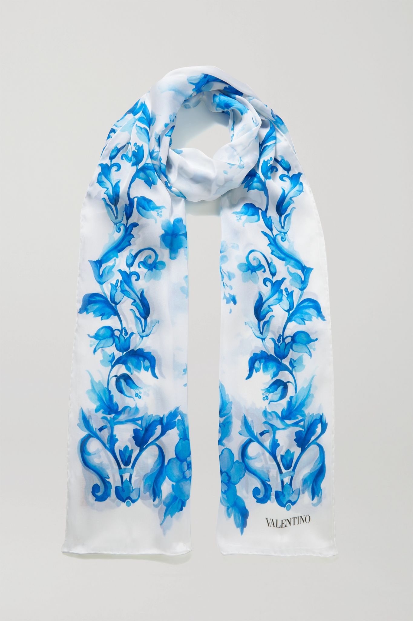 Valentino Garavani printed silk-chiffon scarf - 1