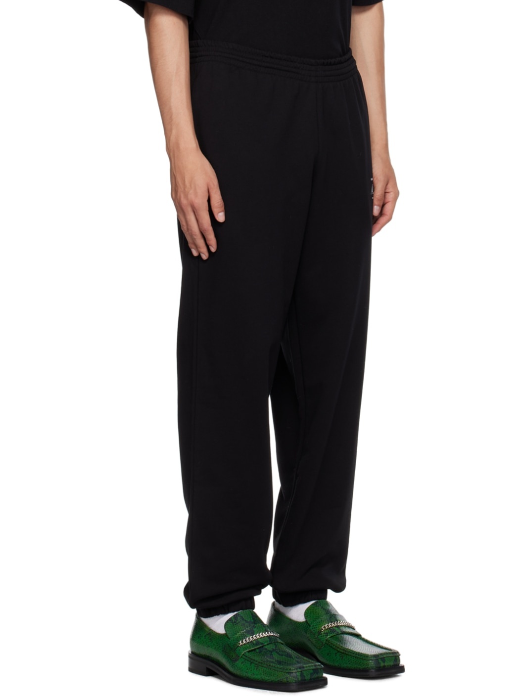 Black Slim-Fit Track Pants - 2