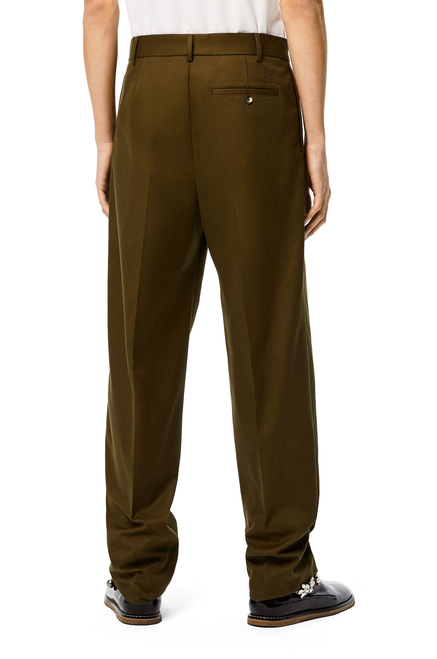 Pleated chino trousers in cotton - 4