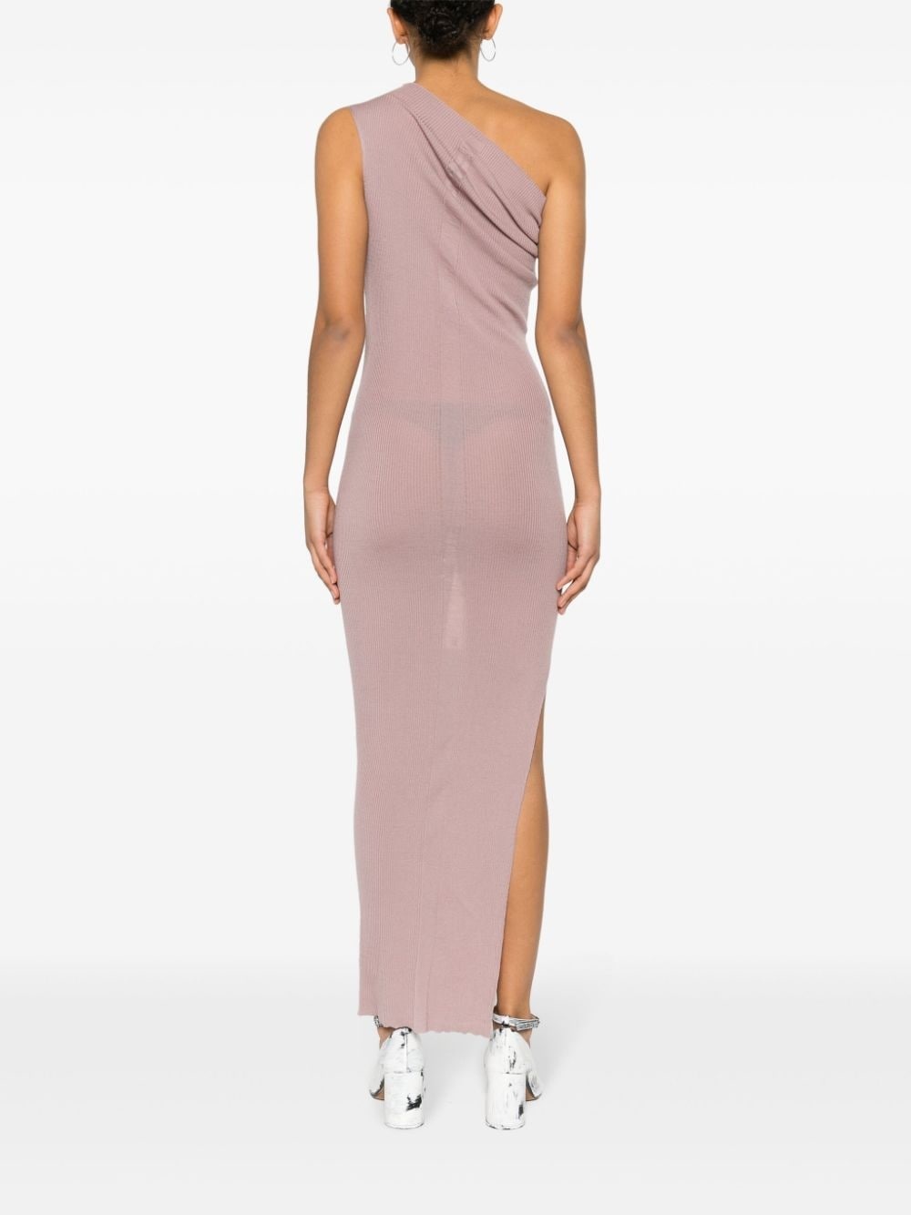 one-shoulder asymmetric maxi dress - 7