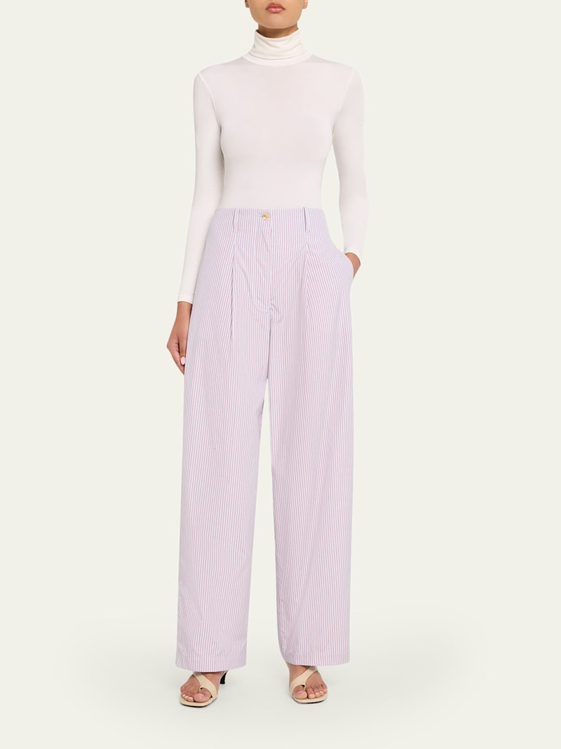 RÙADH The Dean Pinstripe Organic Cotton Pants outlook