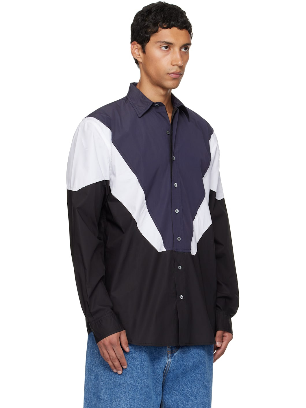 Navy & Black Tracksuit Shirt - 2