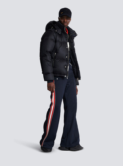 Balmain Monogrammed jacquard puffer jacket outlook