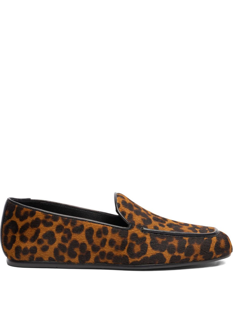Lee almond-toe leopard loafer 1
