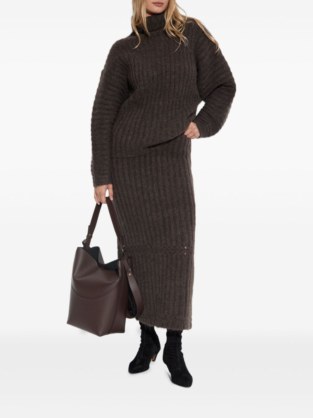 ribbed turtleneck sweater - 2