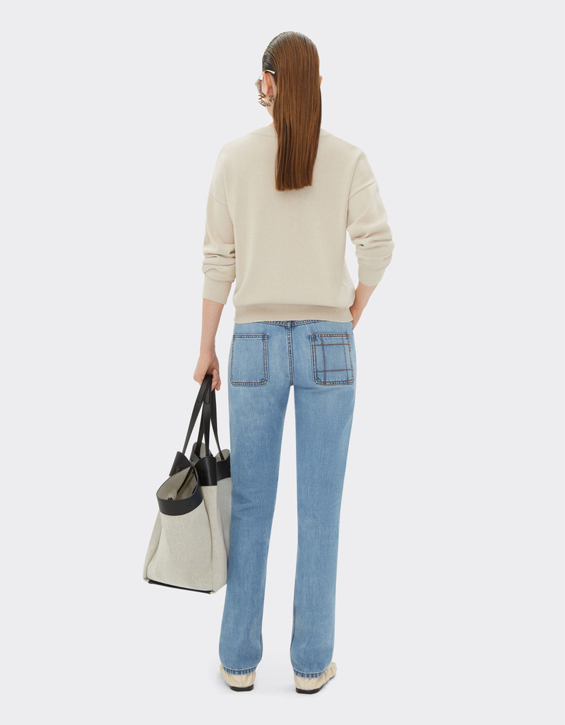Five-pocket denim trousers 4